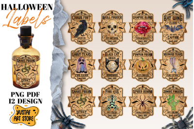 Halloween Potion Labels. 12 design printable and sublimation