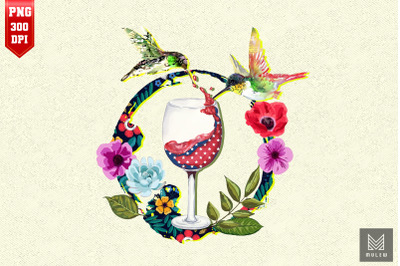 Hummingbird Love To Drink Wine