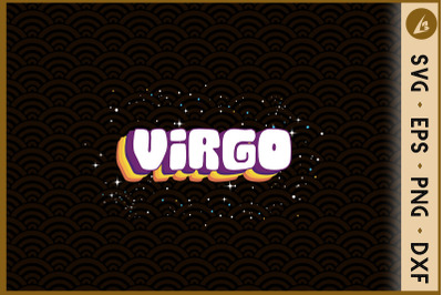 Virgo Vintage Retro Zodiac Sign