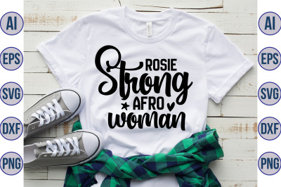 Rosie  Strong  afro woman svg