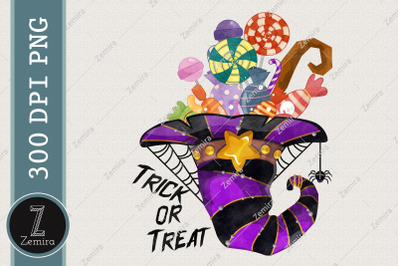 Trick Or Treat Witch Hat Candy Halloween