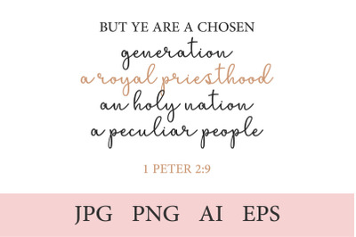 Bible Verse, 1 Christian Quote AI, EPS, JPEG, PNG 300 DPI