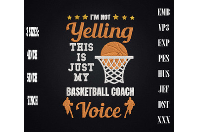 Cool Basketball Coach Voice Embroidery, Basketball Lover Gift