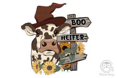 Boo Heifer Autumn Farm Sublimation