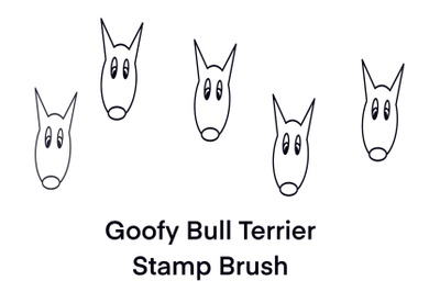 Bull Terrier Stamp Brush for Procreate