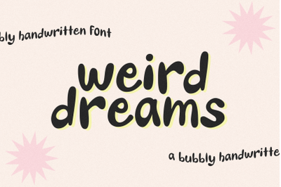 Weird Dreams - Bubbly Retro Font