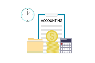 Accounting and bookkeeping concept, calculation financial report