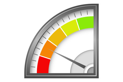 Rating gauge. Car panel level meter icon