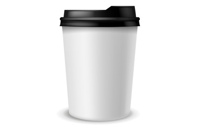 Paper coffee cup. Takeaway carton container for latte&2C; espresso and ca