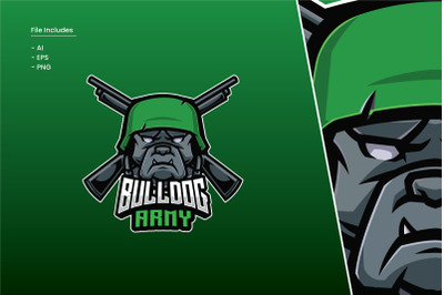 Bulldog Army Logo Template