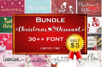 Christmas Discount Font Bundle