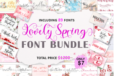 Lovely Spring Font Bundle
