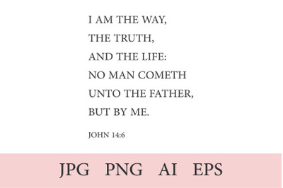 Bible Verse&2C; 1 Christian Quote AI&2C; EPS&2C; JPEG&2C; PNG 300 DPI