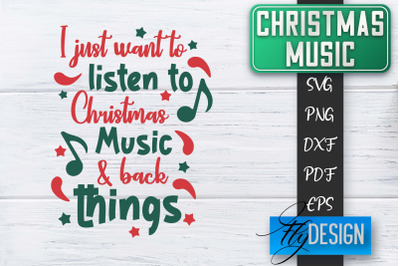 Christmas Music Quotes | Christmas SVG | Xmas Design