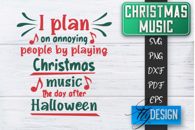 Christmas Music Quotes | Christmas SVG | Xmas Design