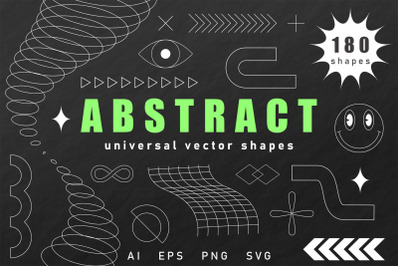 180 abstract geometric vector shapes