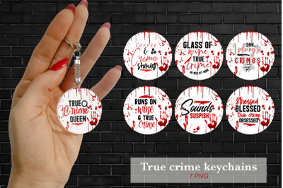 True crime keychain sublimation Halloween keychain bundle