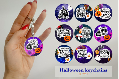 Halloween keychain quote sublimation bundle | halloween png
