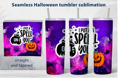 Halloween tumbler wrap design Witch tumbler sublimation png