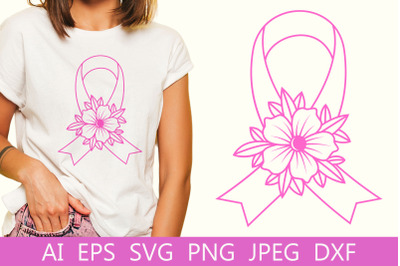 Breast cancer ribbon svg, Fight cancer, Cancer awareness svg