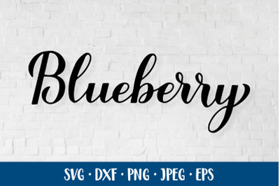 Blueberry hand lettered SVG