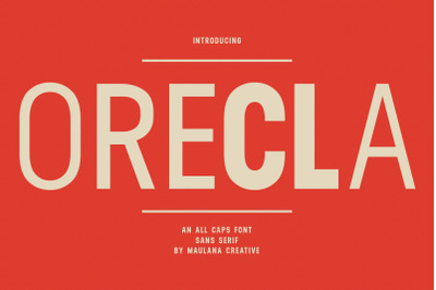 Orecla Sans Serif Display Font