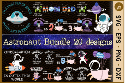 Astronaut SVG Bundle 20 designs