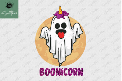 Boonicorn Boo Unicorn Ghost Halloween