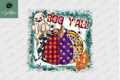 Ghost Boo Y&#039;all Pumpkin Halloween