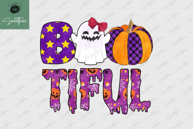 Boo Tiful Ghost Pumpkin Witch Halloween