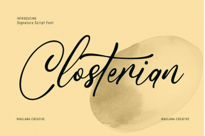 Closterian Script Font