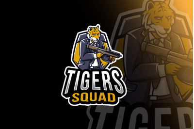 Tigers Squad Esport Logo Template
