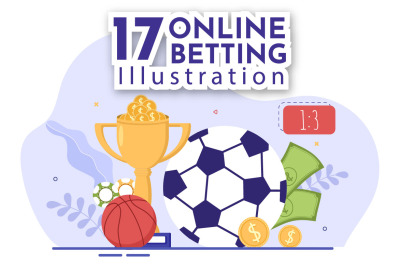 17 Online Betting Sports Game Illustration