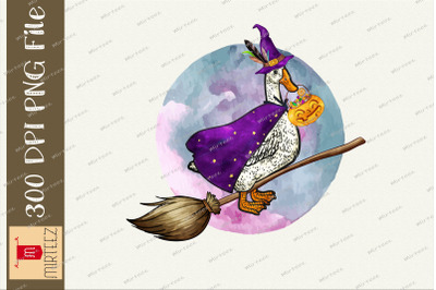 Witch Goose Witch Vibes Halloween Design