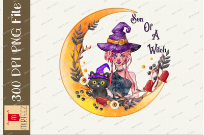 Son Of A Witch Cat Halloween