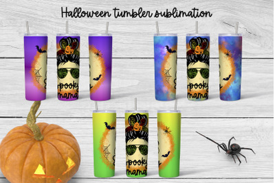 Halloween tumbler sublimation | Spooky mama PNG