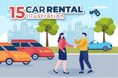 15 Car Rental Illustration