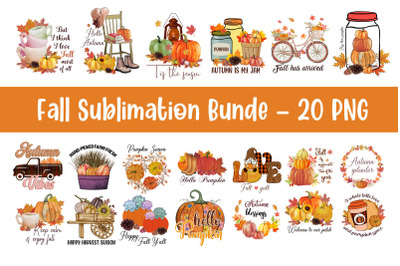 Fall Sublimation Bundle - 20 PNG