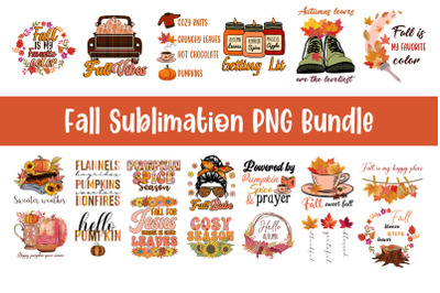 Fall Sublimation PNG Bundle