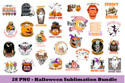 28 PNG - Halloween Sublimation Bundle