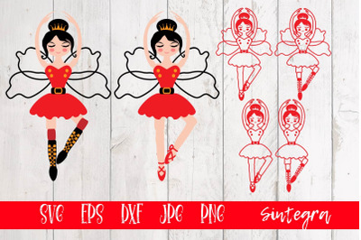 Plum Fairy SVG Cut File, Christmas Fairy SVG