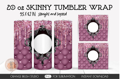 Watercolor Candy Tumbler Sublimation. Cute Pink Skinny Tumbler Wrap By Olya  Haifisch