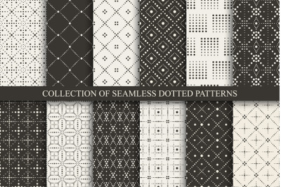 Dotted ornamental geometric patterns