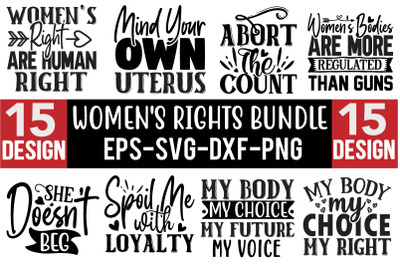 Women&#039;s Rights SVG Design Bundle