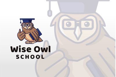 Wise Owl School Logo Template
