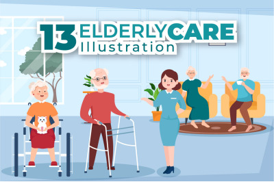 13 Elderly Care Services Illustration