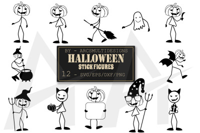 Halloween stick figure bundle