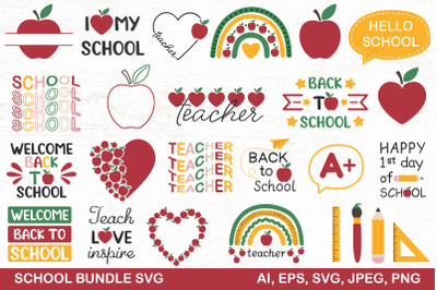 Back to School SVG Bundle | Teacher SVG