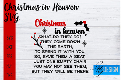 Christmas in Heaven SVG | Christmas Memorial SVG