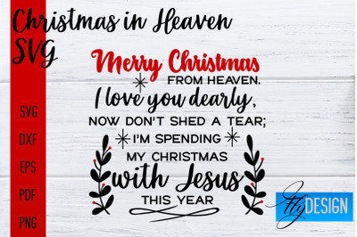 Christmas in Heaven SVG | Christmas Memorial SVG